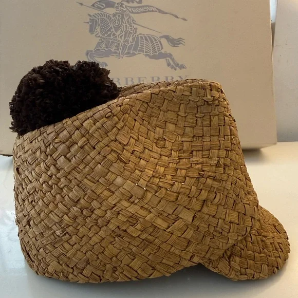Burberry raffia Pom hat Burberry Prorsum Raffia Pom-Pom Hat - Black Hats  main image 2